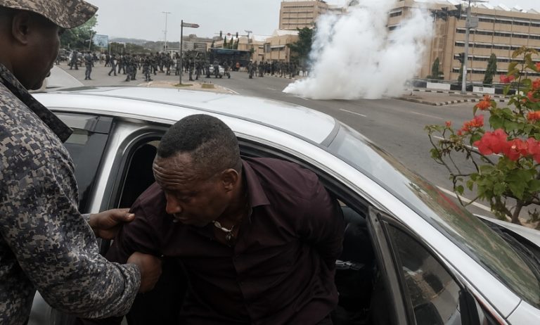 Democracy Day: Chaos as Sowore Collapses after Police Tear gassed Protesters in Abuja