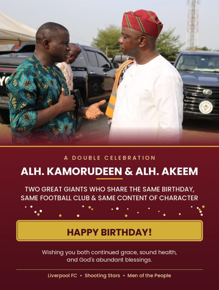 Alh. Kamorudeen, Alh. Akeem: Two Great Giants Who Share Same Birthday, Same Football Club, And Same Content of Character